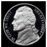 2004-s Keel Boat Proof Jefferson Nickel 5c Grades