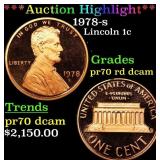 1978-s Proof Lincoln Cent 1c pr70 rd dcam SEGS