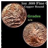 1oz .999 Fine Copper Bullion Round - Nordic Creatu