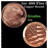 1oz .999 Fine Copper Bullion Round - Flying Eagle