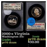 2000-s Virginia Proof Washington Quarter 25c ACG