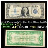 1934 "Funnyback" $1 Blue Seal Silver Certificate G