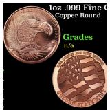 1oz .999 Fine Copper Bullion Round - Flying Eagle