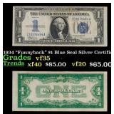1934 "Funnyback" $1 Blue Seal Silver Certificate G