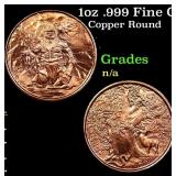 1oz .999 Fine Copper Bullion Round - Nordic Creatu
