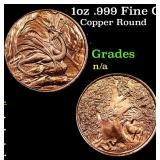 1oz .999 Fine Copper Bullion Round - Nordic Creatu