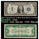 1934 "Funnyback" $1 Blue Seal Silver Certificate G
