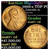 *Highlight* 1909-s Lincoln Cent TOP POP! 1c ms67+