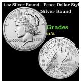 1 oz Silver Round - Peace Dollar Style