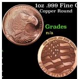 1oz .999 Fine Copper Bullion Round - Flying Eagle
