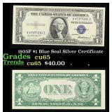 1935F $1 Blue Seal Silver Certificate Grades Gem C