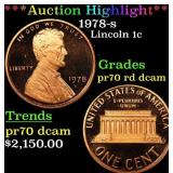 1978-s Proof Lincoln Cent 1c pr70 rd dcam SEGS
