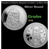 Founders of Liberty: Benjamin Franklin 1 oz Silver