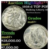 *Highlight* 1938-d Walking Liberty Half Dollar TOP