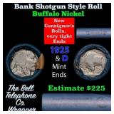 Buffalo Nickel Shotgun Roll in Old Bank Style 