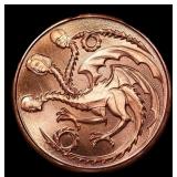 1oz .999 Fine Copper Bullion Round -  Inflation Dr