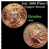 1oz .999 Fine Copper Bullion Round - Nordic Creatu