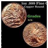 1oz .999 Fine Copper Bullion Round - Nordic Creatu