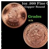 1oz .999 Fine Copper Bullion Round - Aztec Calenda