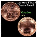 1oz .999 Fine Copper Bullion Round - Right to Bear