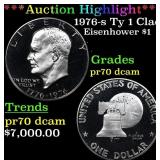 1976-s Ty 1 Clad Proof Eisenhower Dollar $1 pr70 d