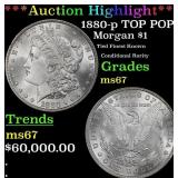 *Highlight* 1880-p Morgan Dollar TOP POP! $1 ms67