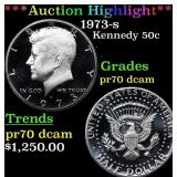 1973-s Proof Kennedy Half Dollar 50c pr70 dcam SEG