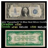 1934 "Funnyback" $1 Blue Seal Silver Certificate G