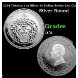 2024 Tokelau 1 oz Silver $5 Zodiac Series: Leo Coi