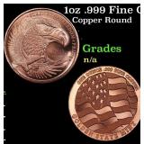 1oz .999 Fine Copper Bullion Round - Flying Eagle
