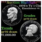 1976-s Ty 1 Clad Proof Eisenhower Dollar $1 pr70 d