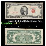 1963 $2 Red Seal United States Note Grades vf++