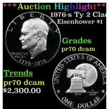 1976-s Ty 2 Clad Proof Eisenhower Dollar $1 pr70 d