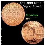 1oz .999 Fine Copper Bullion Round - Inflation is
