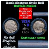 Buffalo Nickel Shotgun Roll in Old Bank Style 