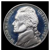 1998-s Proof Jefferson Nickel 5c Grades GEM++ Proo