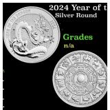 2024 Year of the Dragon 1 oz .999 Silver Round