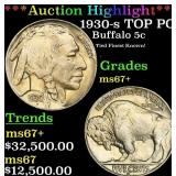 *Highlight* 1930-s Buffalo Nickel TOP POP! 5c ms67