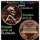 ***Auction Highlight*** 1964 Proof Lincoln Cent 1c