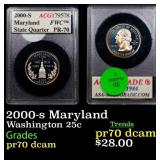 2000-s Maryland Proof Washington Quarter 25c ACG