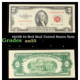 1953B $2 Red Seal United States Note Grades Choice