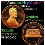 1977-s Proof Lincoln Cent 1c pr70 rd dcam SEGS