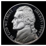 1996-s Proof Jefferson Nickel 5c Grades GEM++ Proo