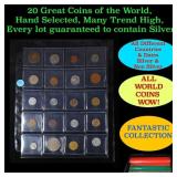20 Great Coins of the World, hand selected, many t