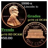 1996-s Proof Lincoln Cent 1c pr70 rd DCAM SEGS