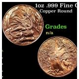 1oz .999 Fine Copper Bullion Round - Nordic Creatu