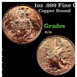1oz .999 Fine Copper Bullion Round - Nordic Creatu