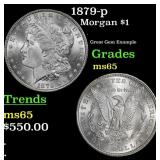1879-p Morgan Dollar $1 Grades GEM Unc