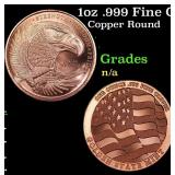 1oz .999 Fine Copper Bullion Round - Flying Eagle