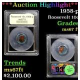 1958-p Roosevelt Dime 10c ms67 FT USCG